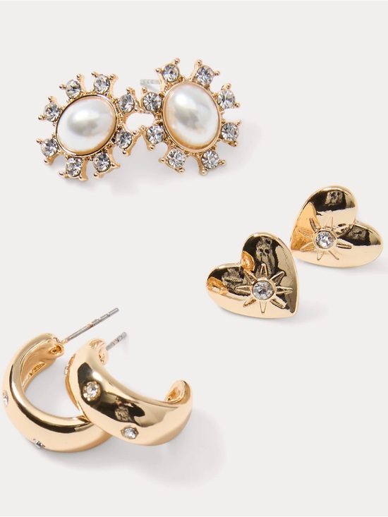 Lilly Pulitzer Jewelry - NWT Lilly Pulitzer Gold Spicy Socialite Earring Set of 3